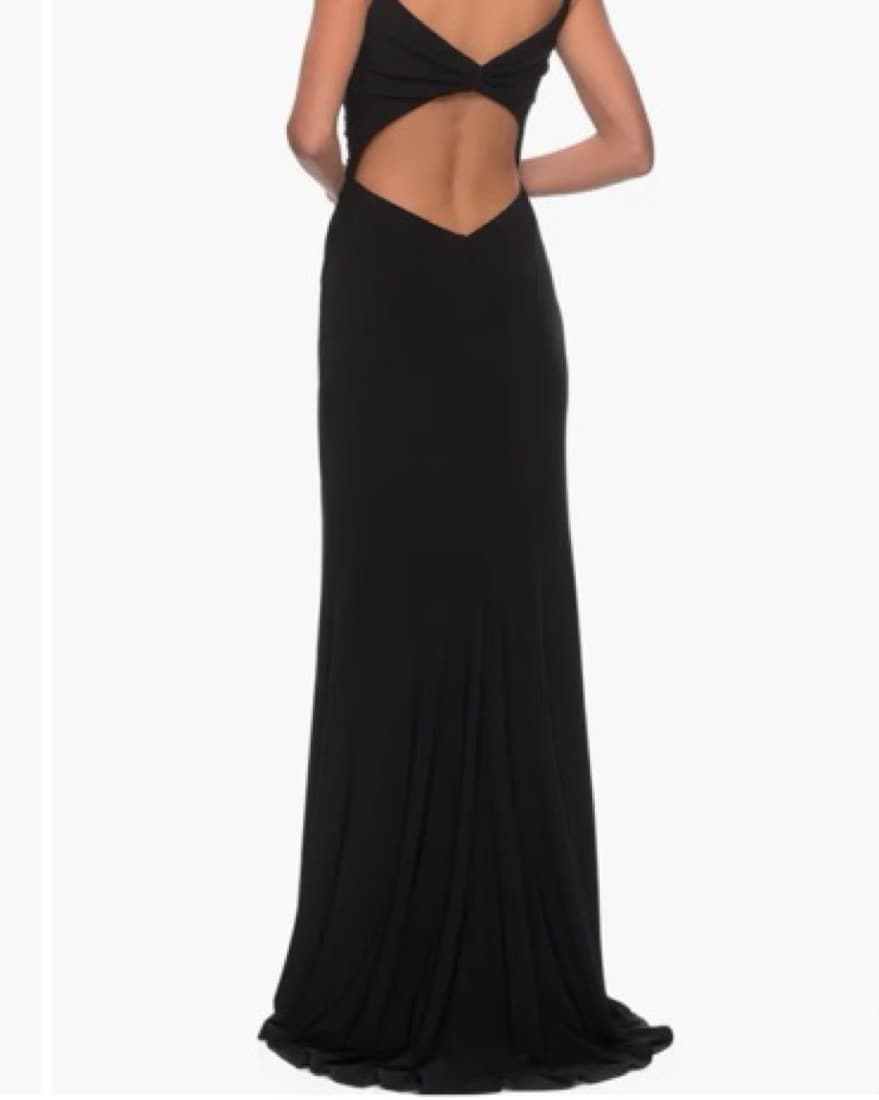 Ruched Black Gown - Image 2