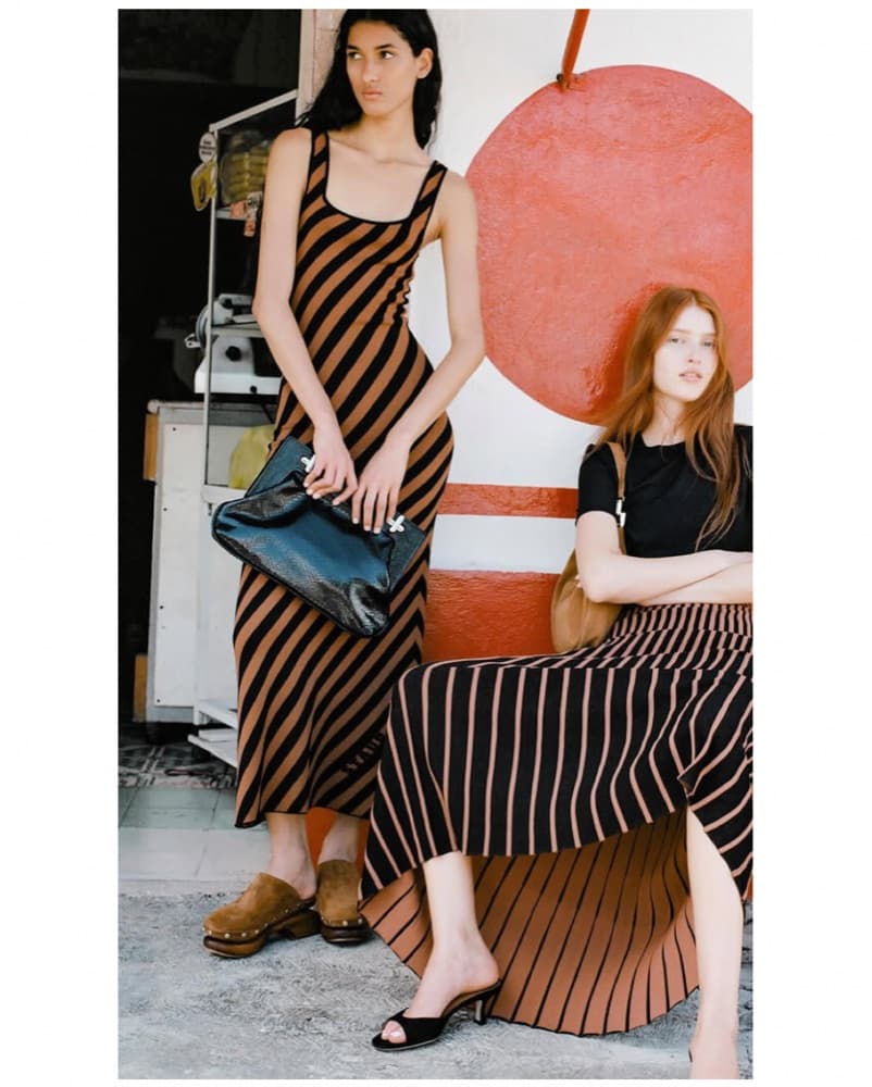 Staud Black & Tan Striped Dress - XS - Image 2