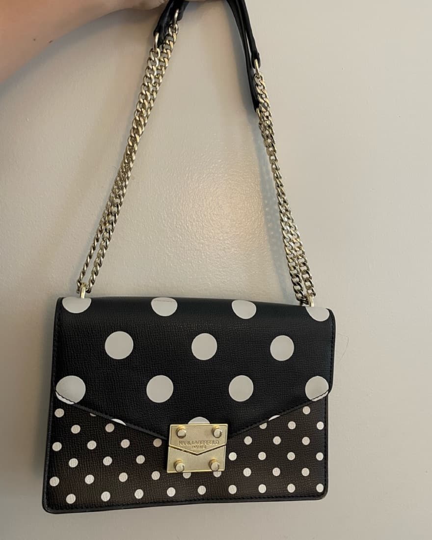 Black and White Polka Dot Bag - Image 1