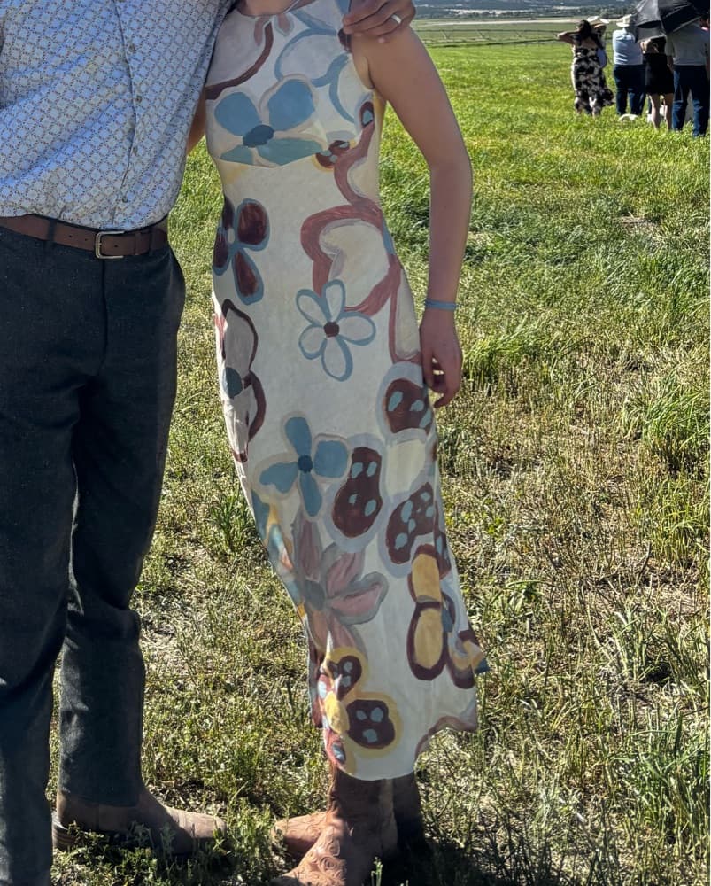 VRG GIRL Art Of Bloom Linen dress  - Image 4