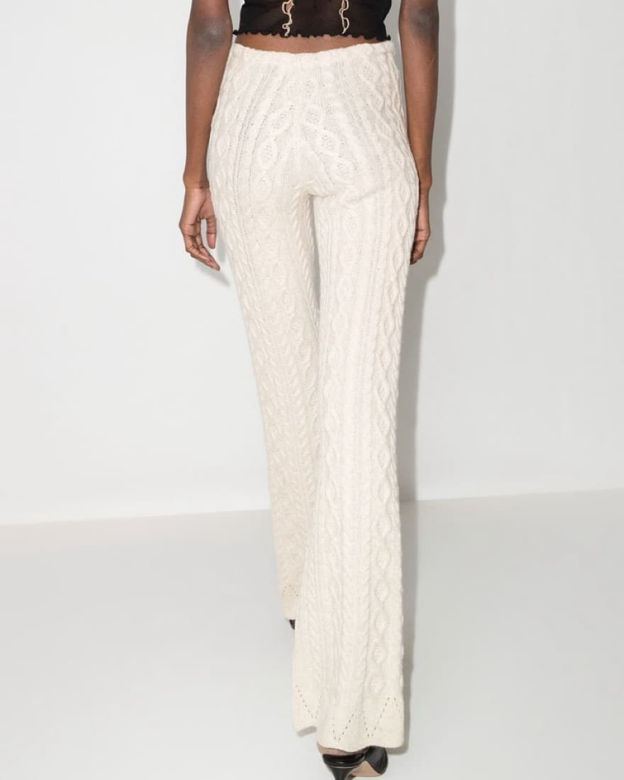 DANIELLE GUIZIO CABLE KNIT PANTS - Image 3