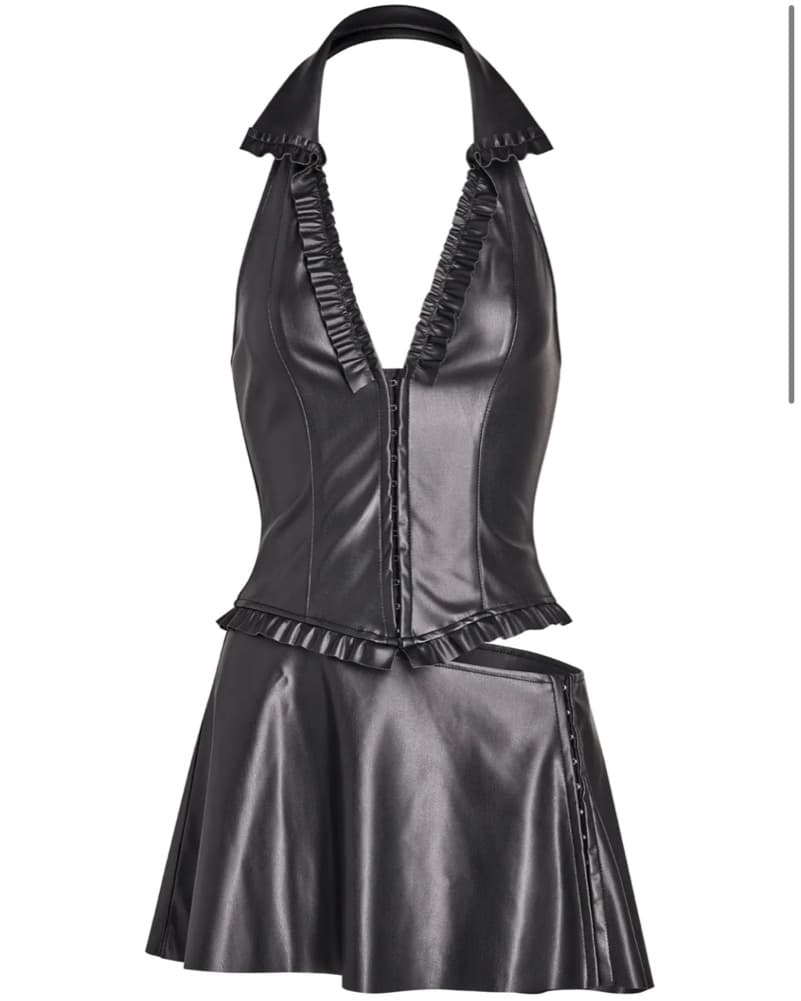 IAMGIA Alura Dress Black Leather Dress - Image 5
