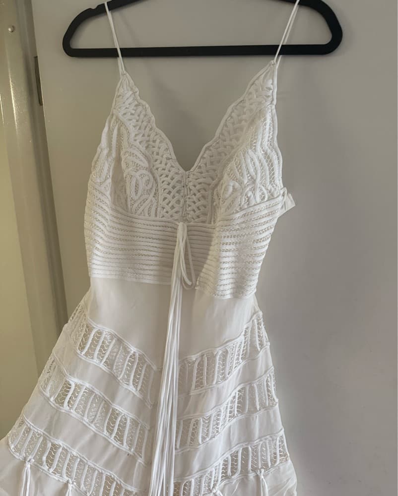 Vintage White Silk Fairy Dress  - Image 2