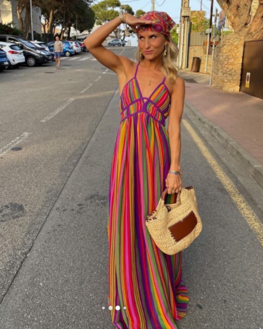 Ba&sh Romane Multi Stripe Dress - Image 1