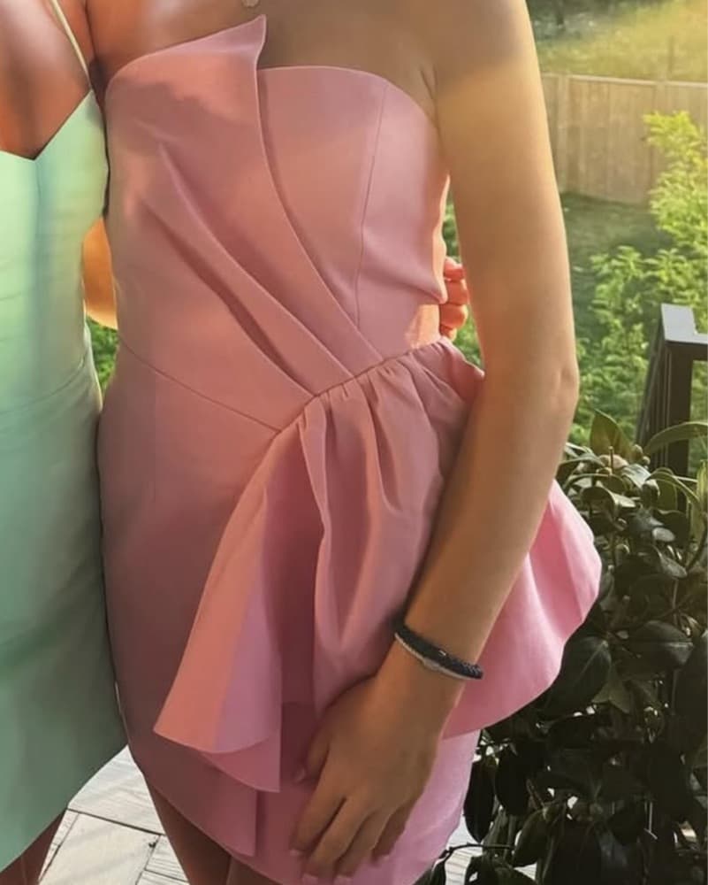 Pink Mini Ruffle Dress - Image 2