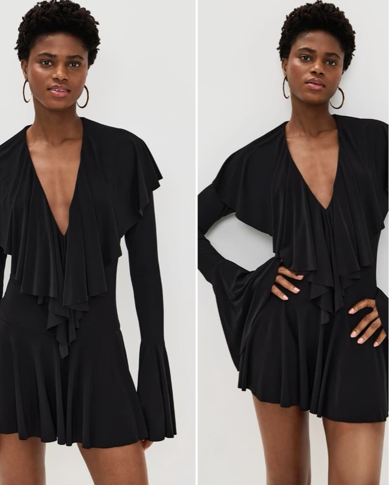 Norma Kamali Ruffle Mini Dress - Image 3