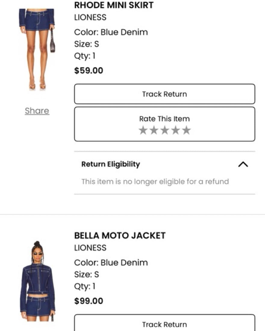 Lioness Denim Jacket and Mini Skirt Set - Image 2