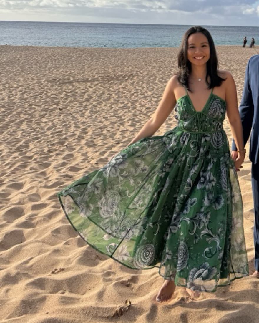 Green Floral Anthropologie Dress - Image 2