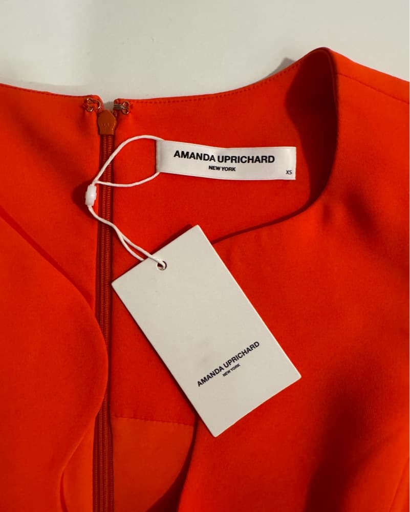 Amanda Uprichard Puzzle Dress Orange/Red - Image 4