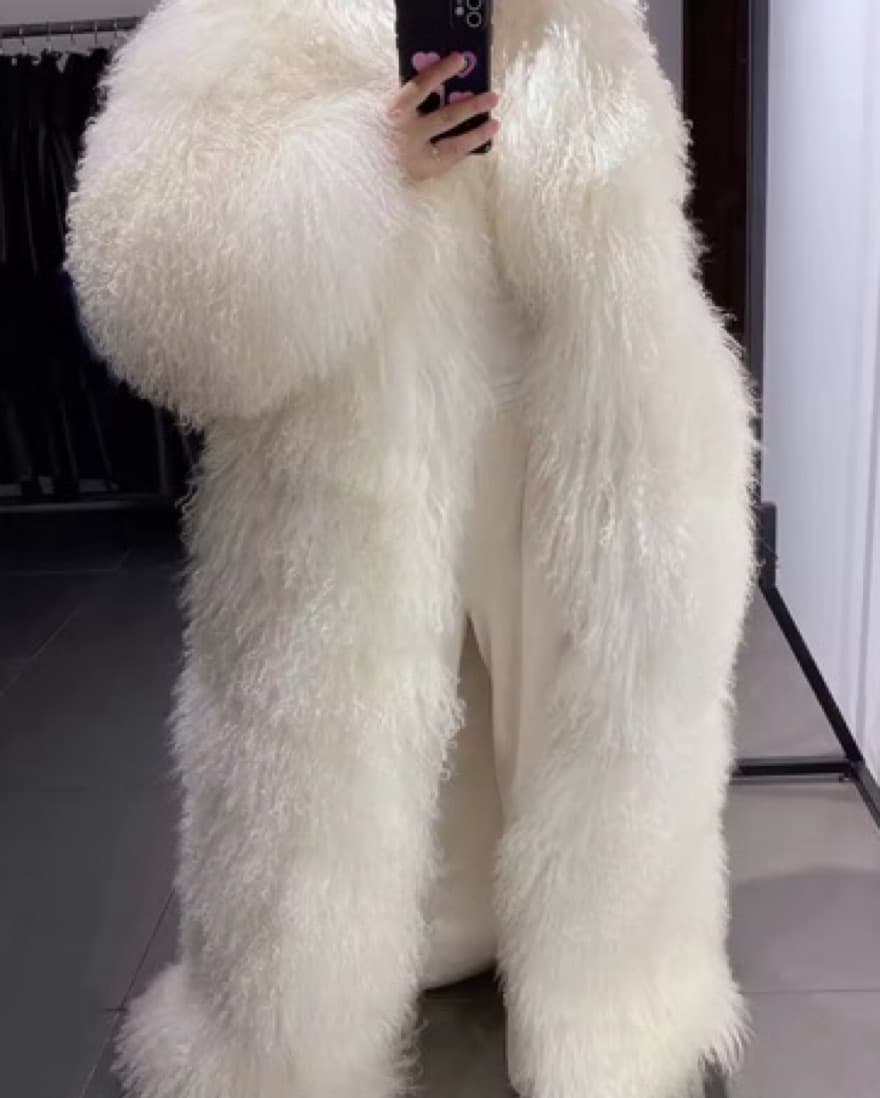 White Fur Jacket  - Image 1