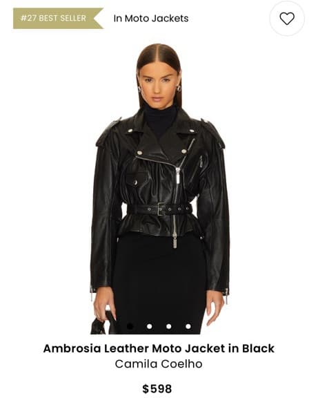 Ambrosia Leather Moto Jacket - Image 4