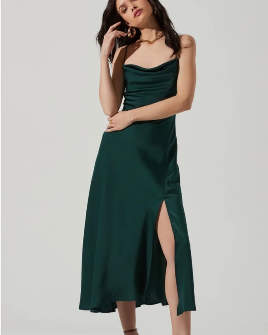 ASTR The Label Hunter Green Gaia Dress - Image 2
