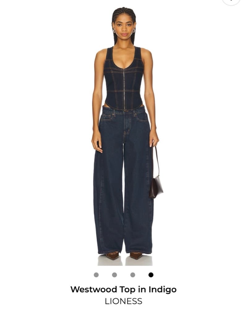 Lioness Denim Corset Top - Image 2