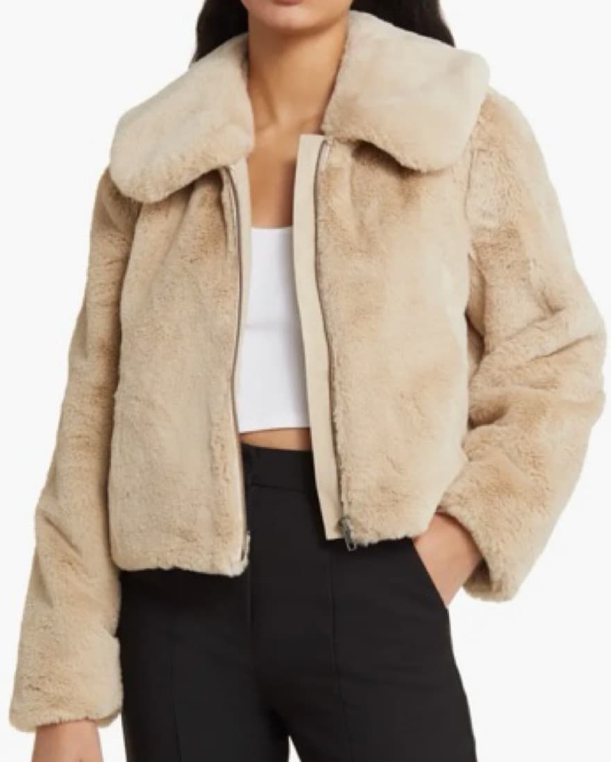 Open Edit Faux Fur Jacket - Image 1