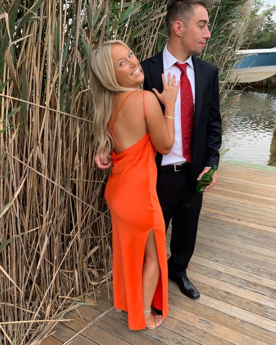 Braxton Dress In Red Orange - Image 2
