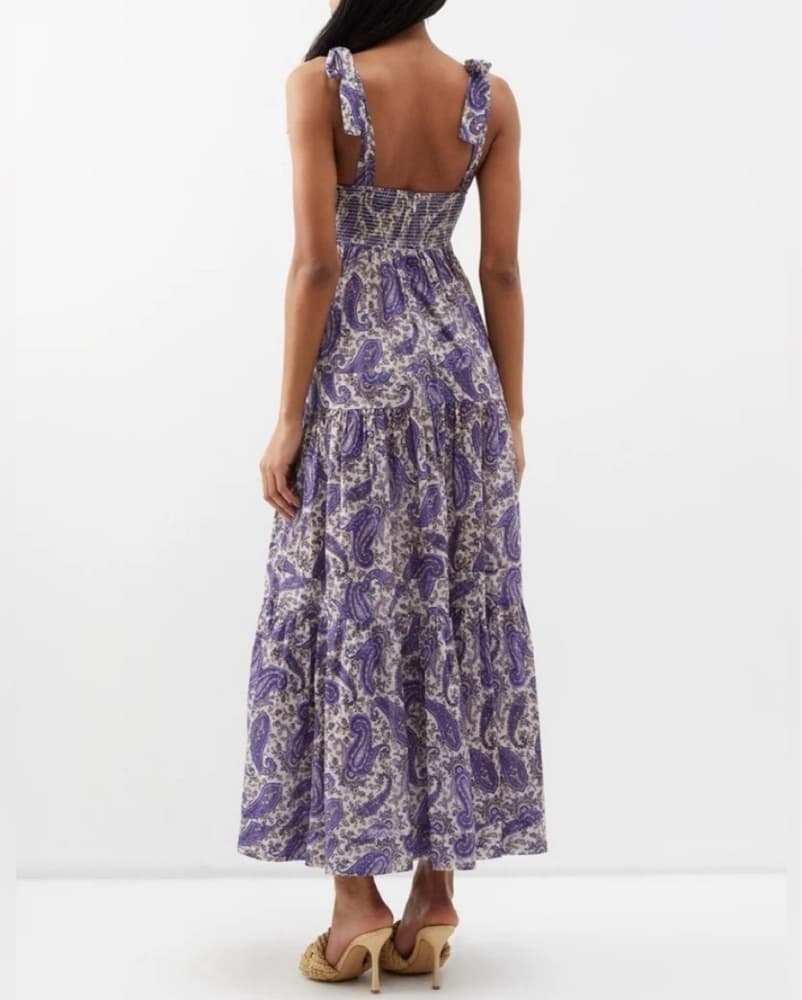 Zimmermann Purple Paisley Maxi Dress - Image 2