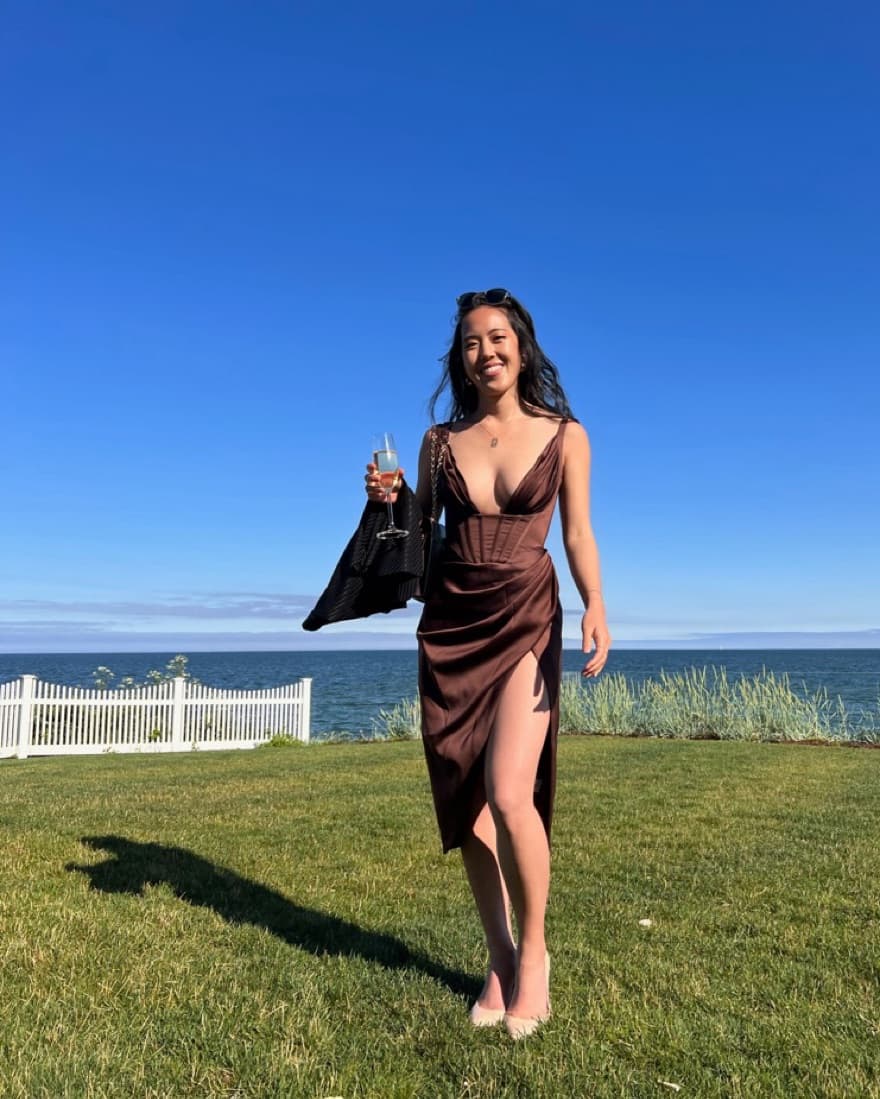 House of CB Faye Brown Corset Dress - Image 2