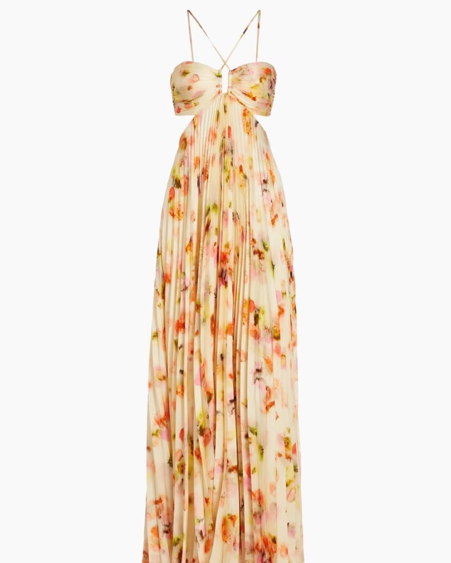 A.L.C Moira Pleated Floral Maxi Dress - Image 1