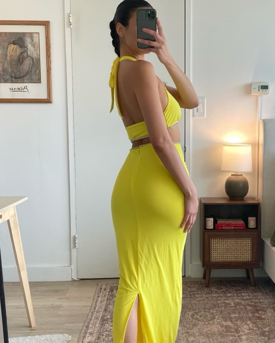 Meshki Yellow Cut Out Dress (Sold Out) - Image 6