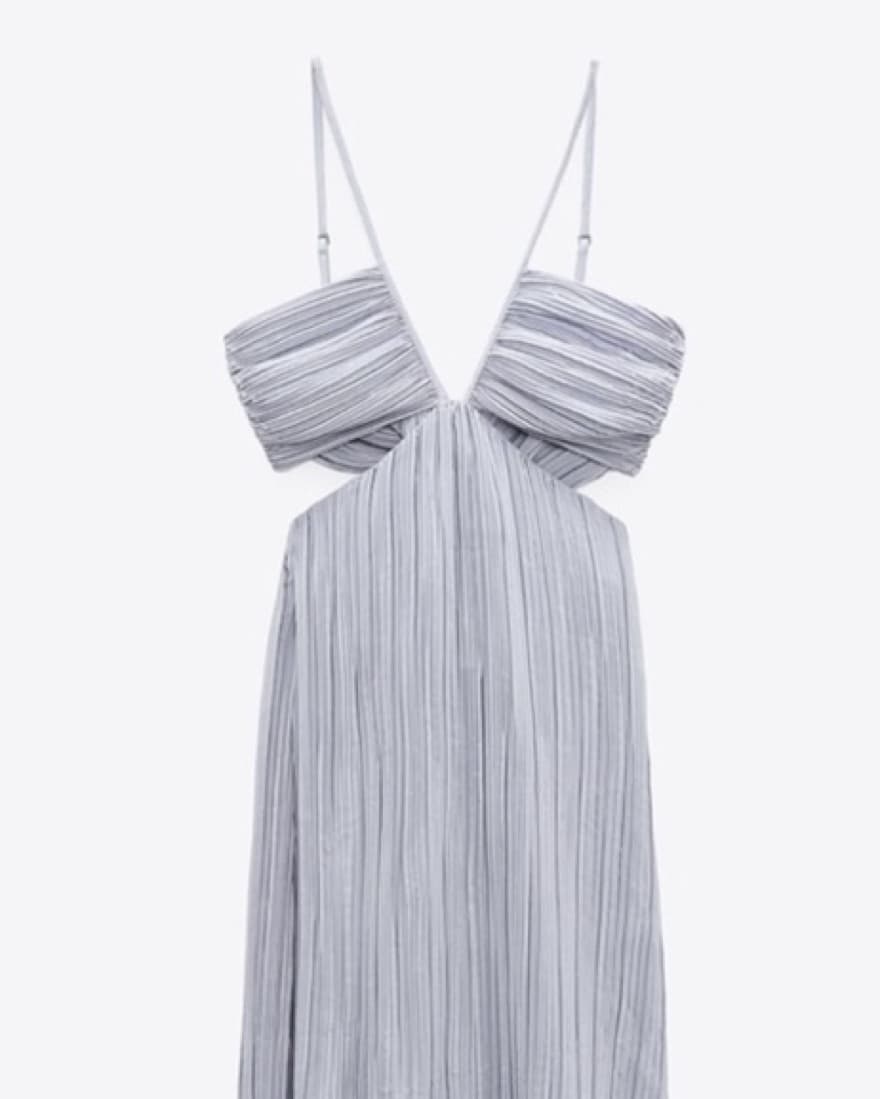 Beautiful Grayish/silver cut out dress - Image 3