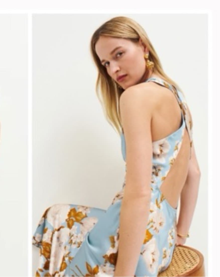 REFORMATION Casette Silk Dress - Image 2