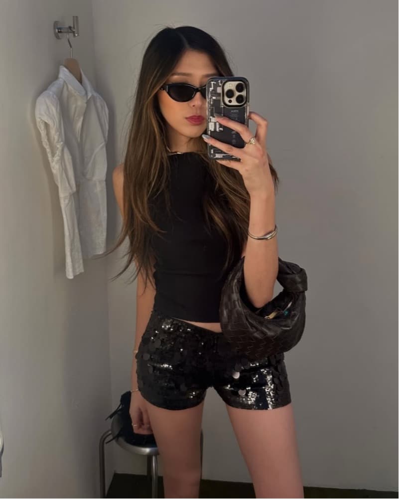 Guizo Black Sequin Paillette Short - Image 2
