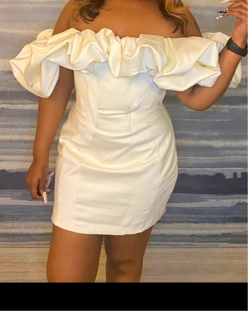 Selena Dress In Ivory - Image 1