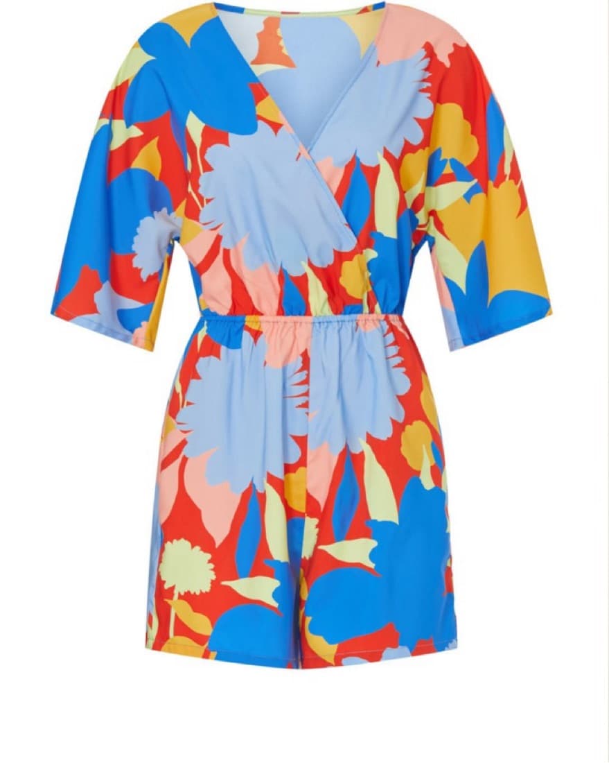 Vibrant Floral Romper - Image 1