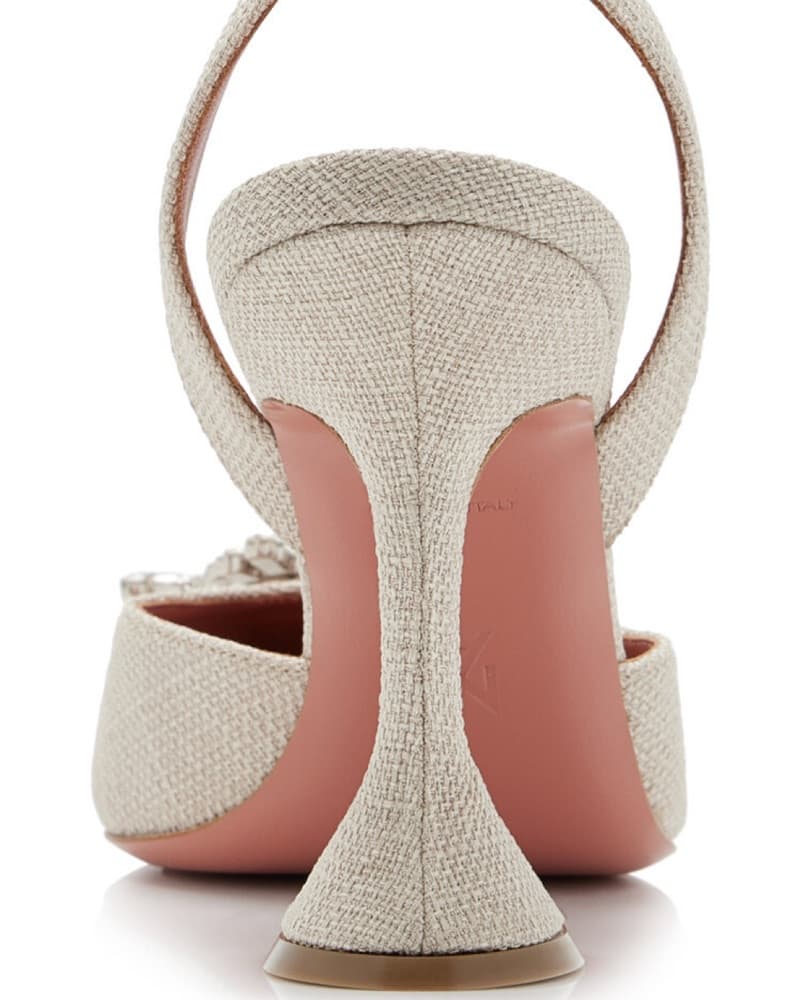 Amina Muaddi Begum Canvas Slingbacks - Image 2