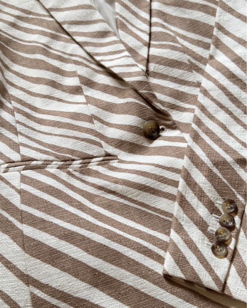 Ann Taylor Striped Linen Blazer - Image 4