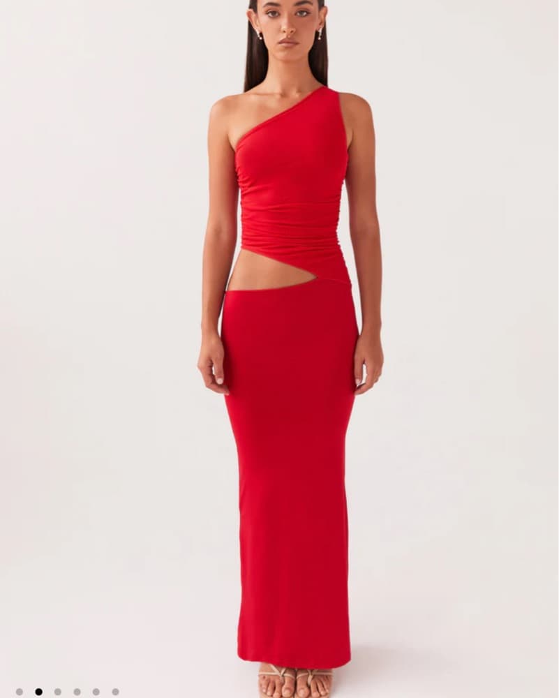 Peppermayo Red Cut Out Dress - Image 2
