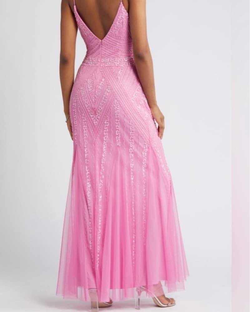 Maxi Pink Sequin Dress - Image 2