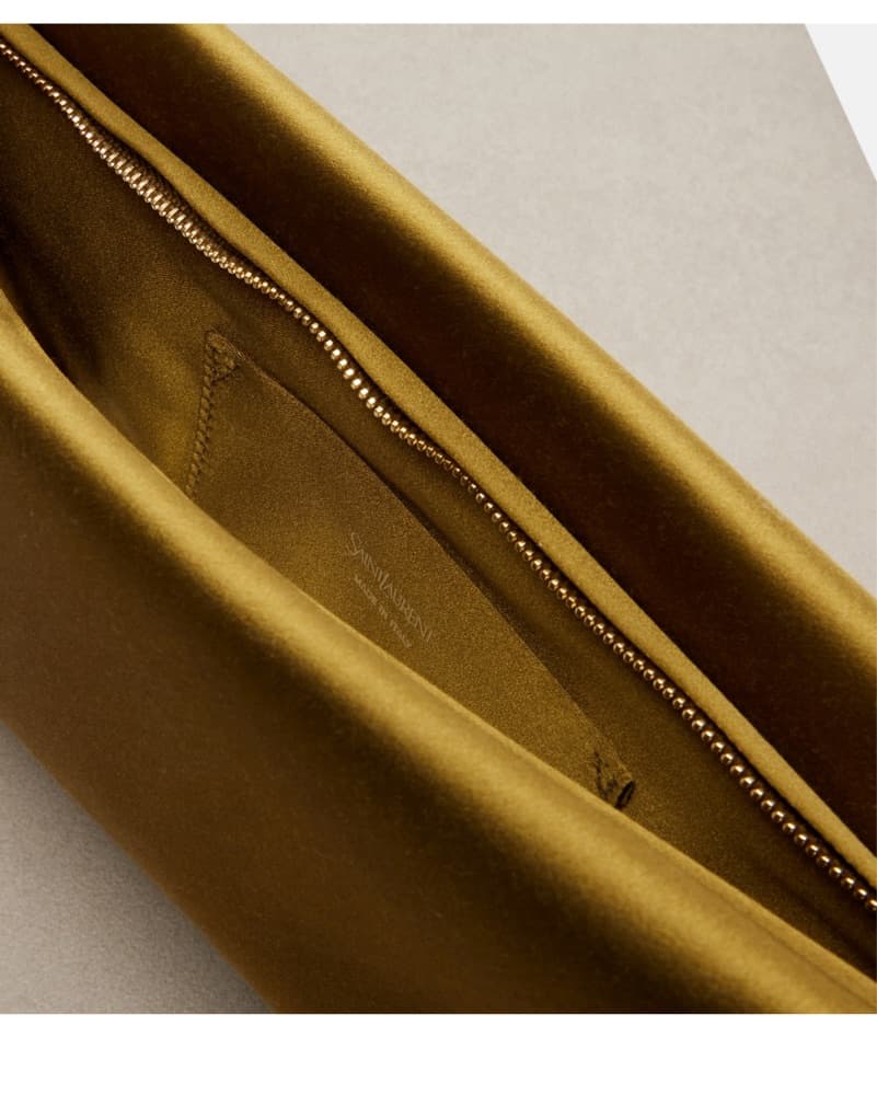 Saint Laurent Evening Satin Clutch - Image 3