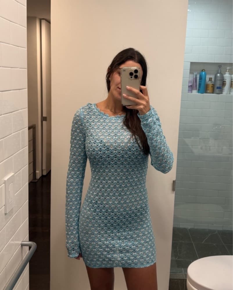 Missoni Light Blue Mini Dress - Image 4