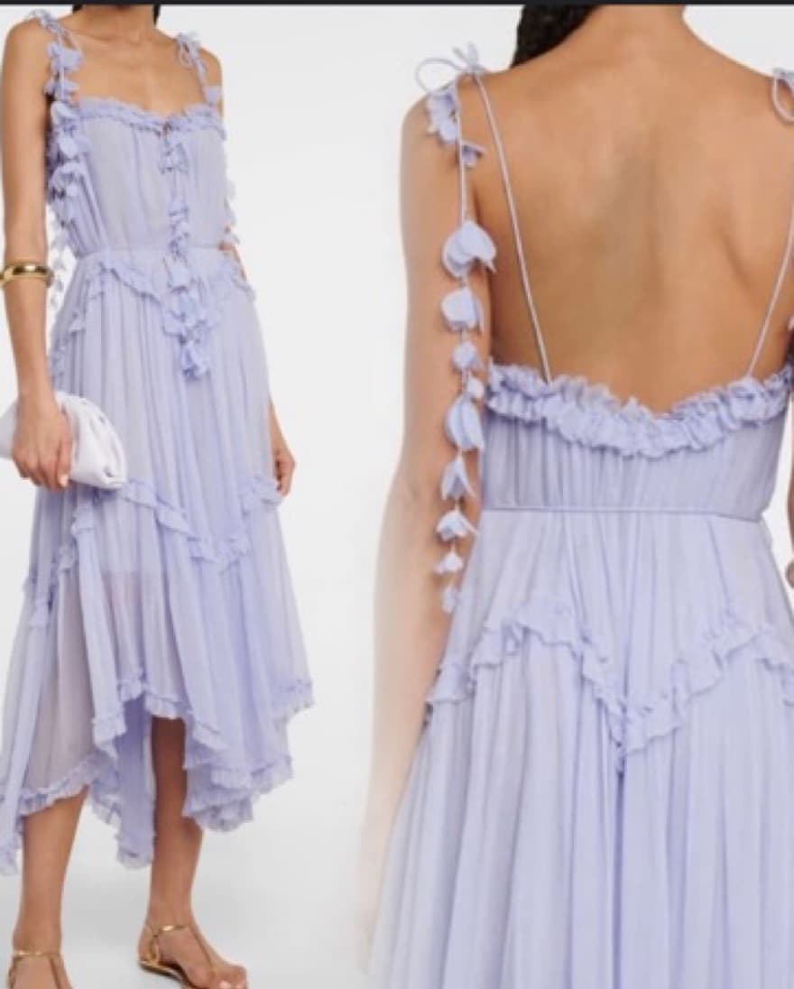 Zimmermann  Purple Organza Midi Dress - Image 4