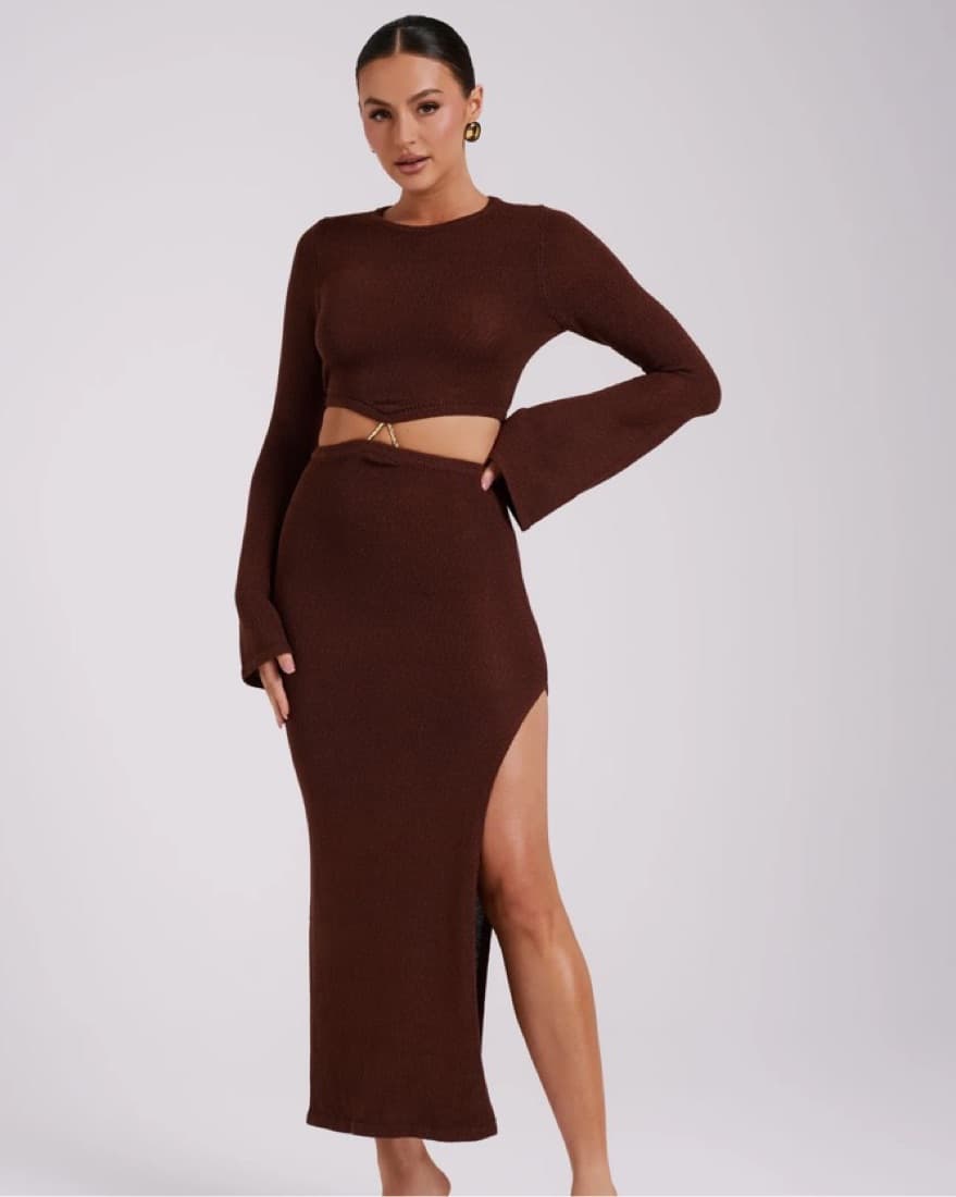 Meshki Sleeve Knit Dress  - Image 3