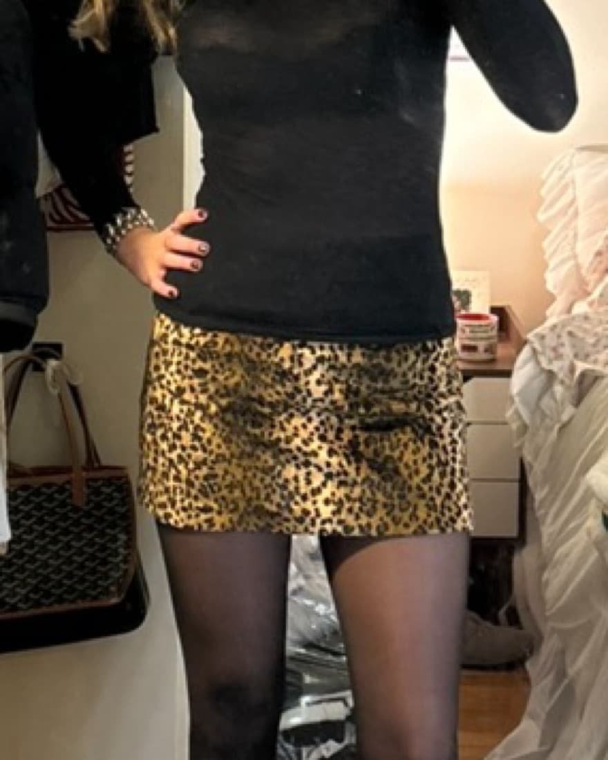 Leopard Mini Skirt - Image 2