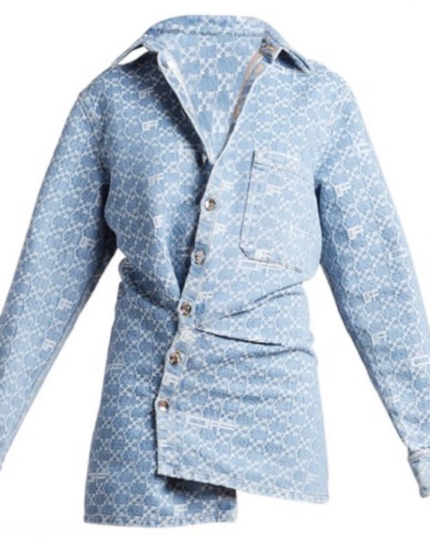 Off White Denim Dress - Image 2