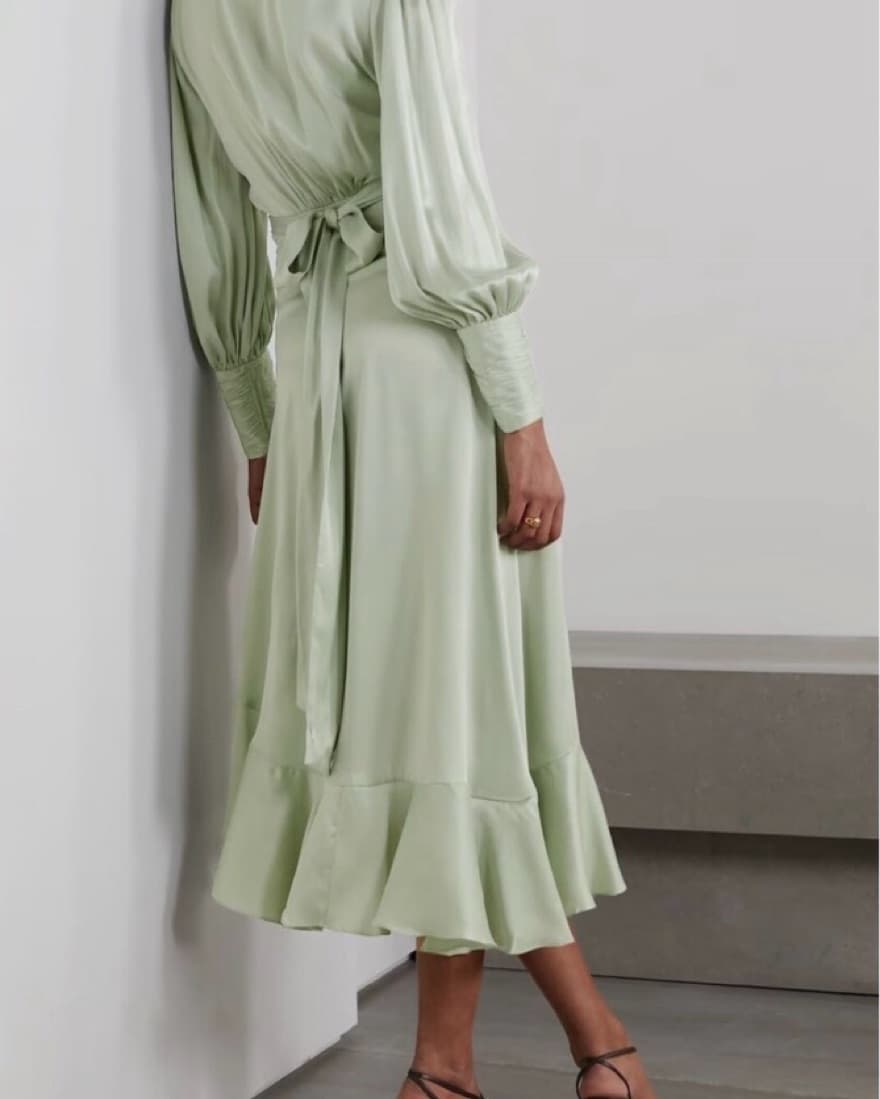 Zimmermann Silk Wrap Midi Dress - Image 2