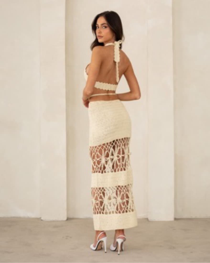 Cream Crochet Set  - Image 3