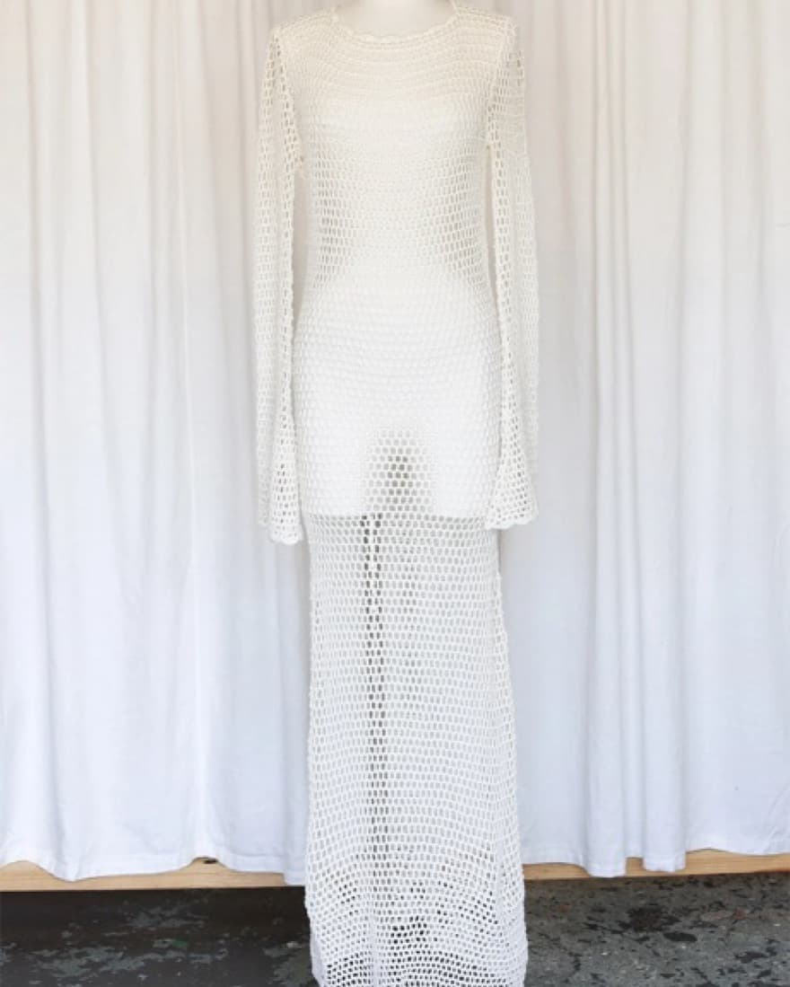 Ivory Crochet Dress  - Image 3