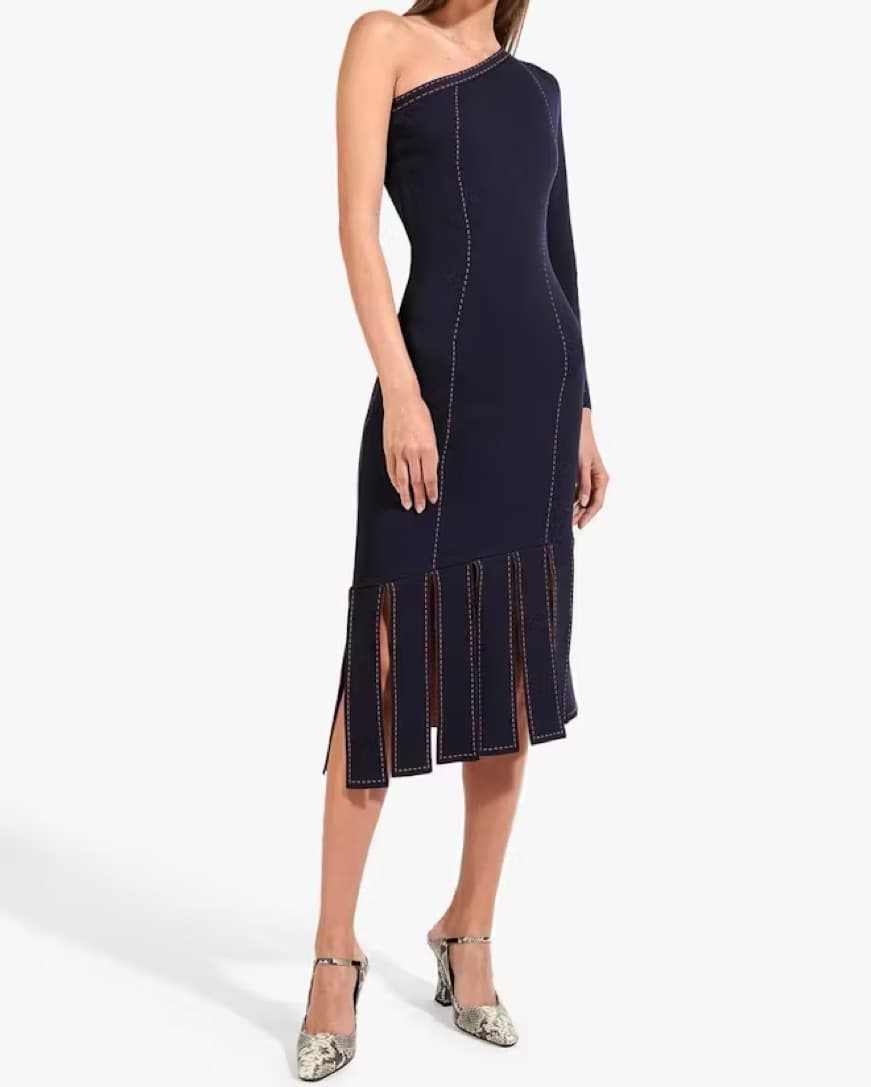 Staud One Shoulder Dress - Image 1