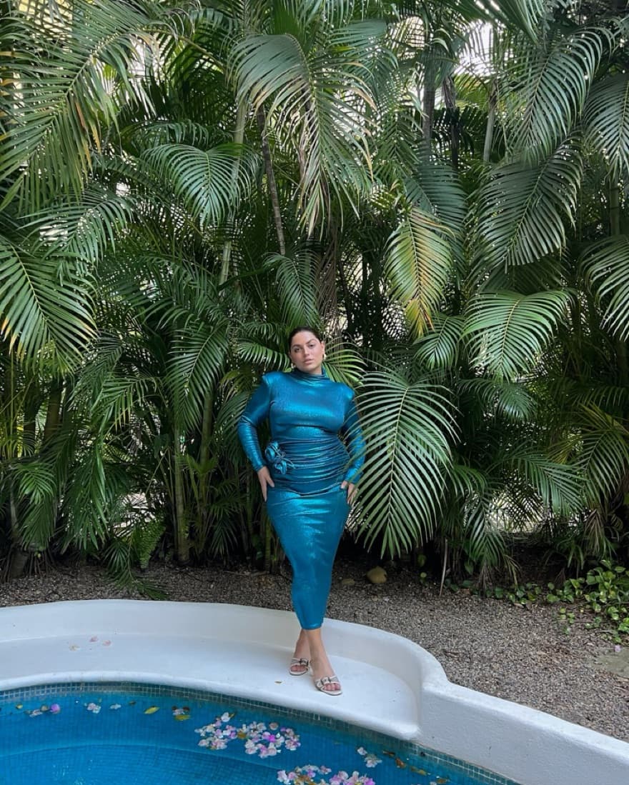 VASSIA KOSTARA Blue Maxi Dress - Image 4