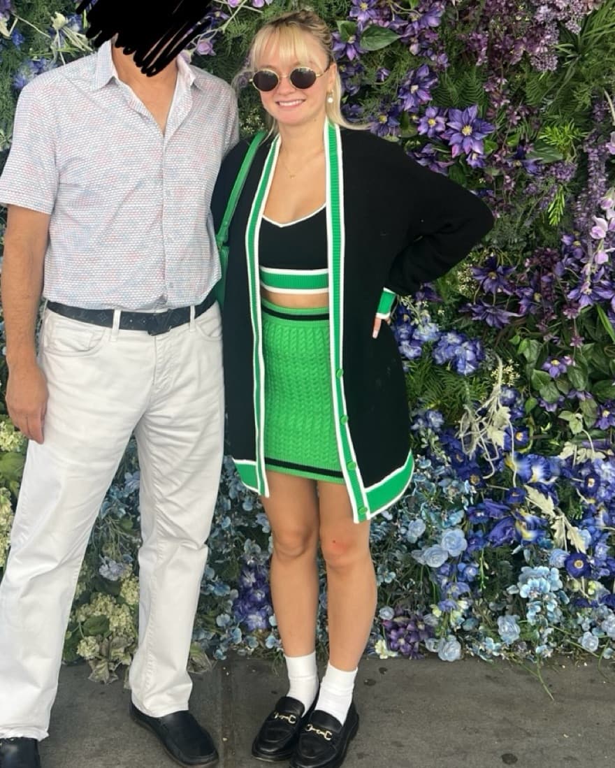 Alice & Olivia Green Knit Skirt - Image 2