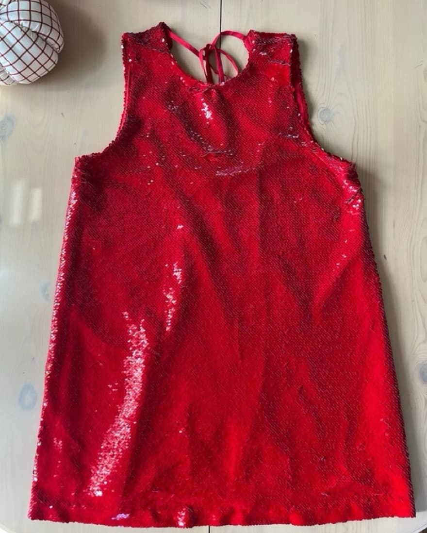Red Sequin Mini Dress - Image 3