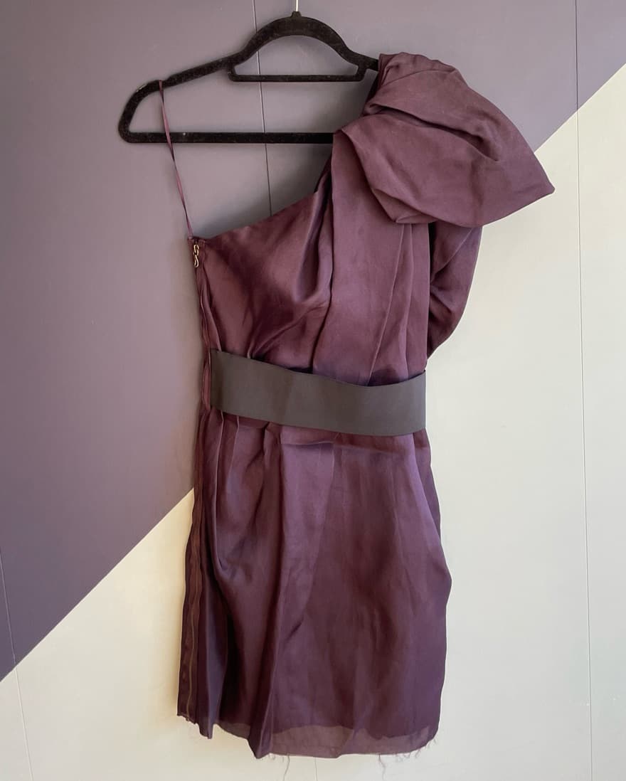 Lanvin X H&M Purple Silk Cocktail Dress - Image 3
