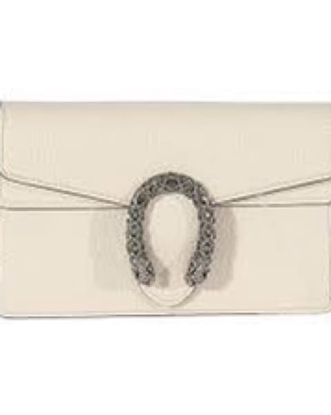 Gucci Cream Leather & Crystal Small Bag - Image 1