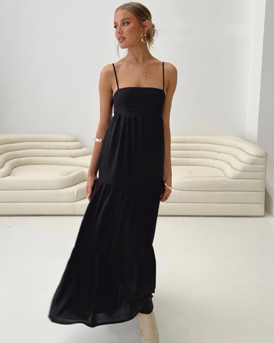 Black Maxi Sundress - Image 1