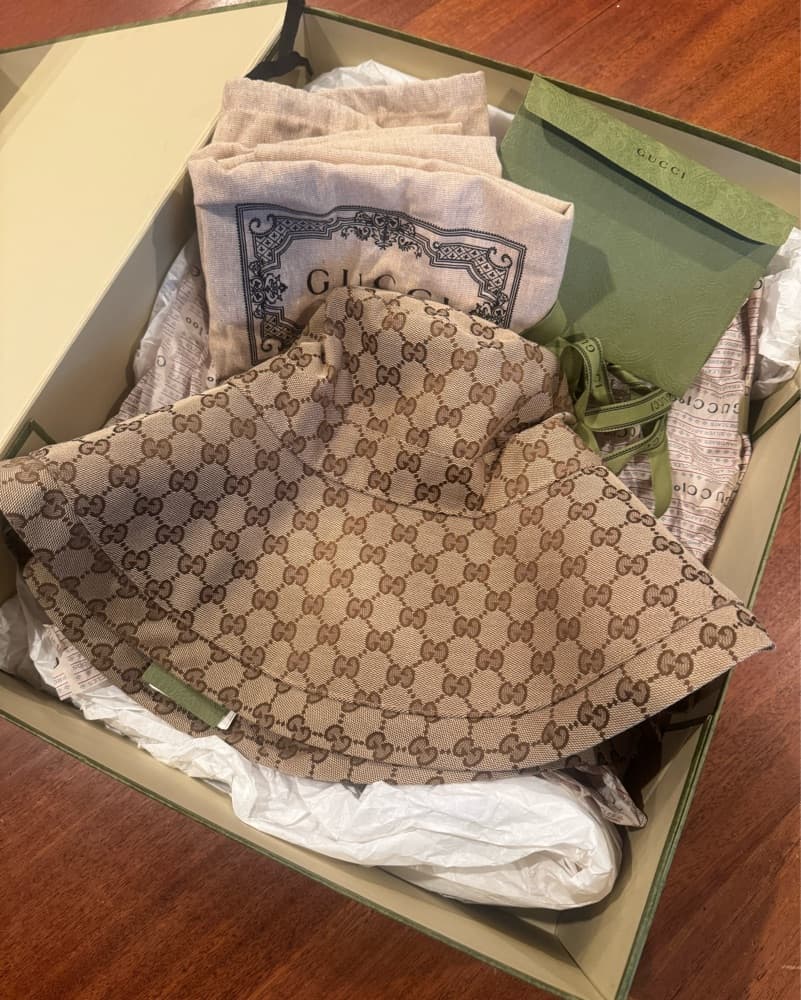 Gucci Hat GG Canvas Wide-Brim by Gucci | Pickle