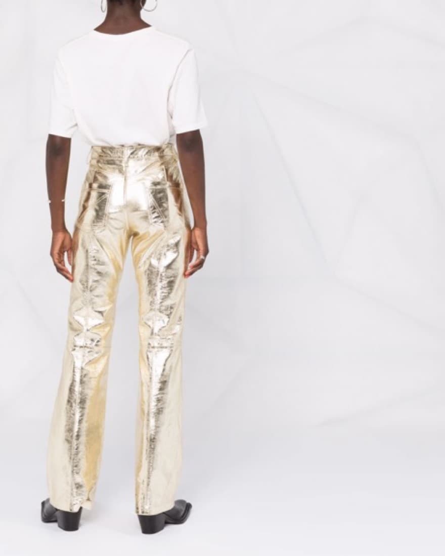 $2,000 Zadig & Voltaire Gold Pants Set  - Image 3